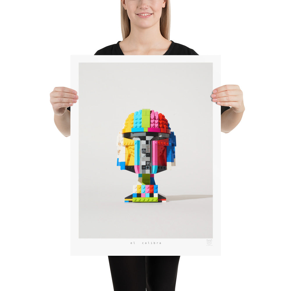 El Calibra - brickdistorted LEGO® Mandalorian Helmet Print