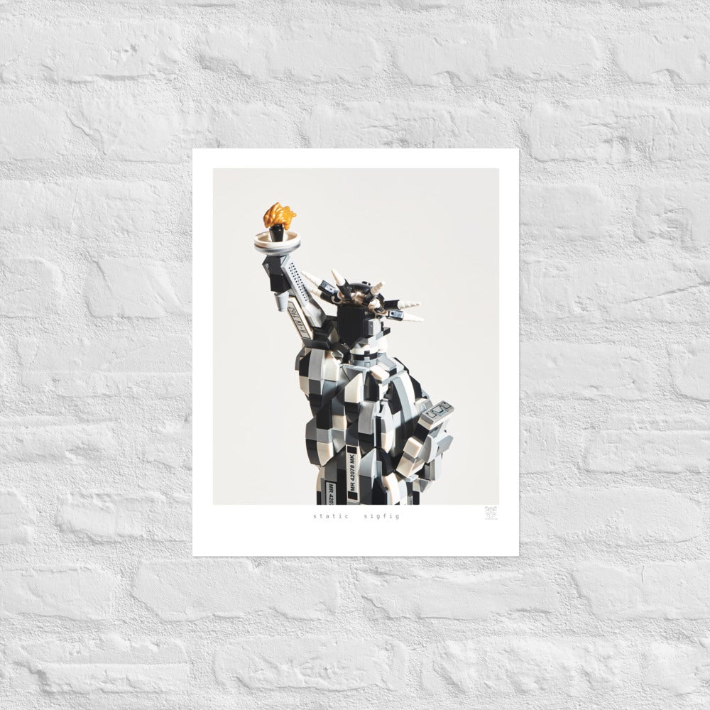 Static Sigfig - brickdistorted LEGO® Statue of Liberty Print
