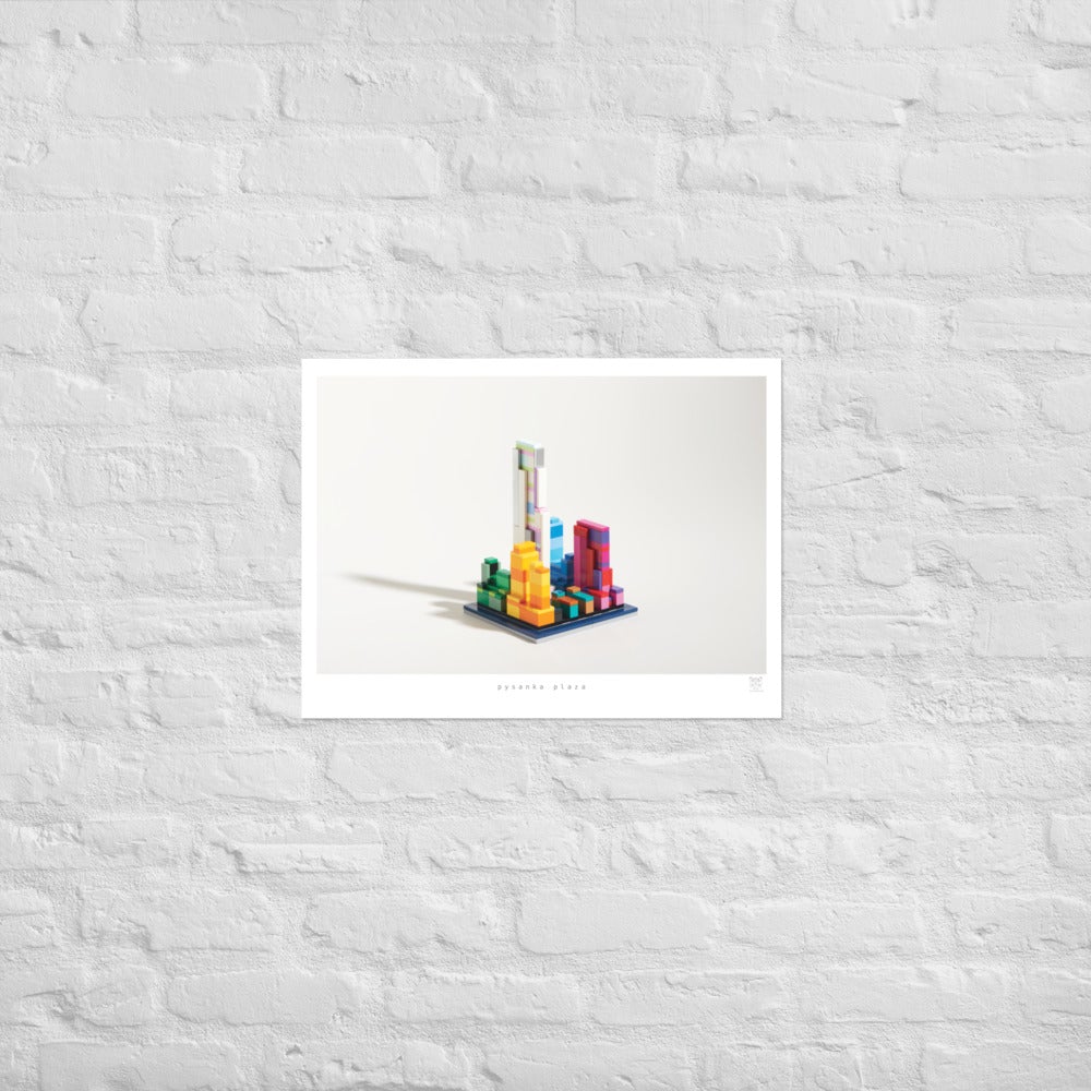 Pysanka Plaza - brickdistorted LEGO® Rockefeller Center Print