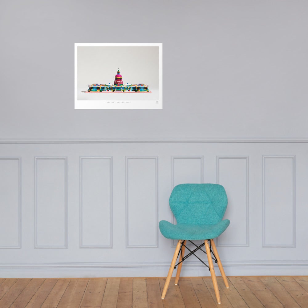 Spatter Legislation - bickdistorted LEGO® US Capitol Print
