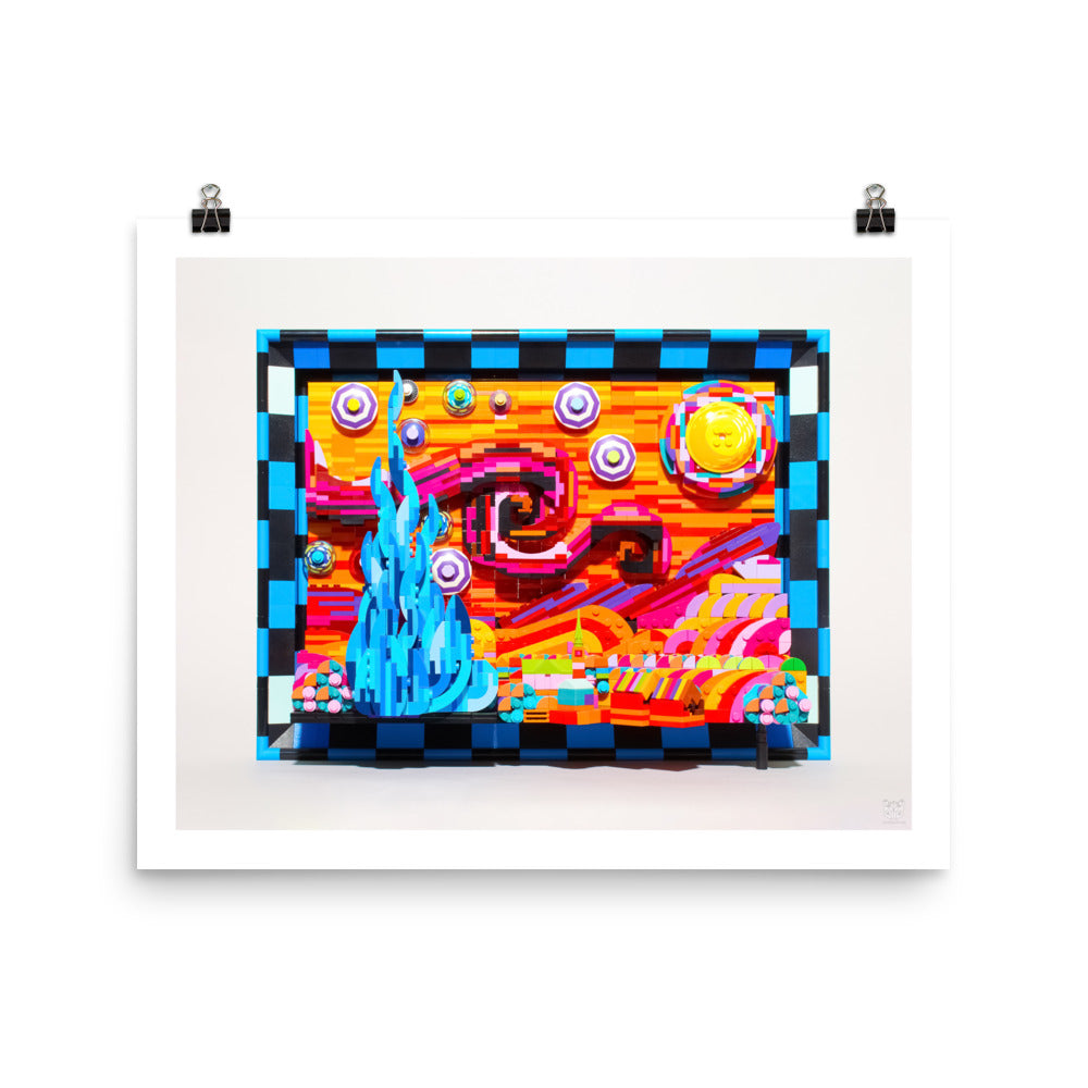 Gamma Horizons - brickdistorted LEGO® Starry Night Print