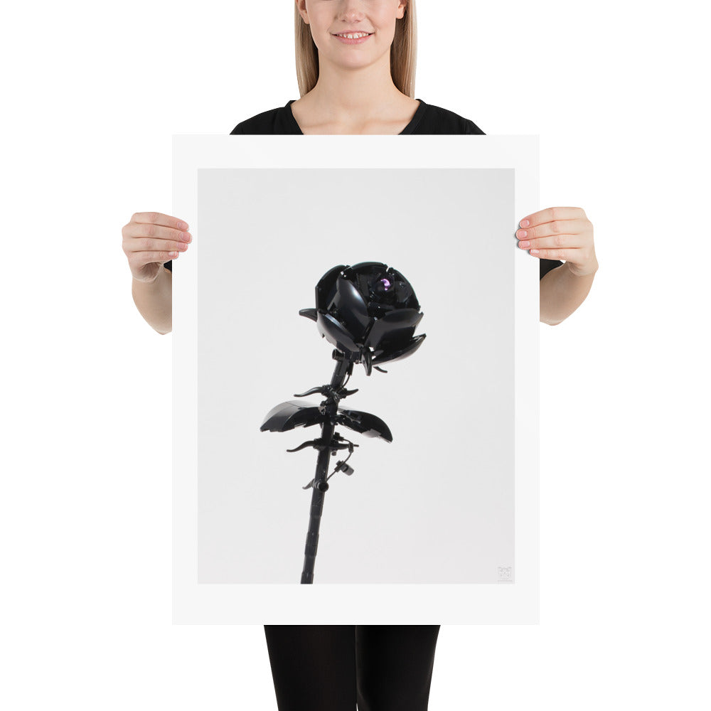 Black Rose - brickdistorted Print