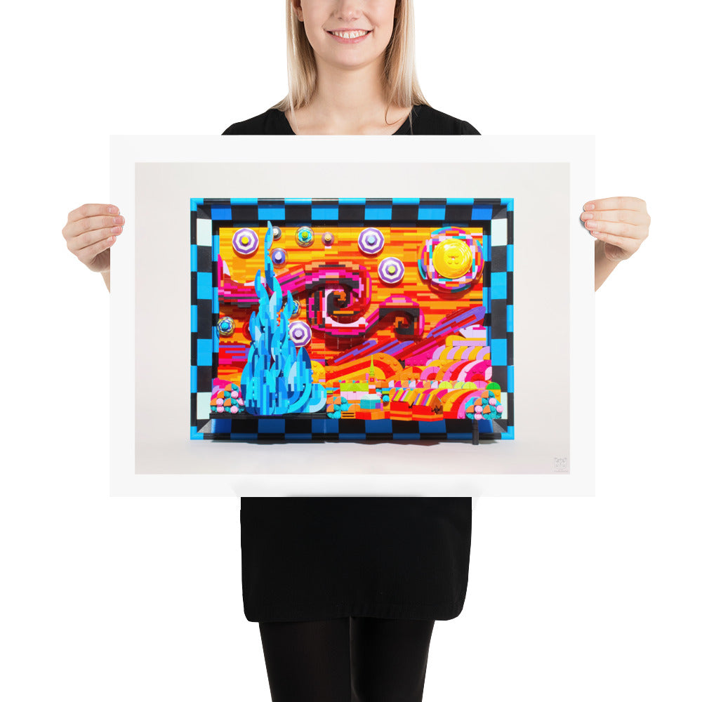 Gamma Horizons - brickdistorted LEGO® Starry Night Print