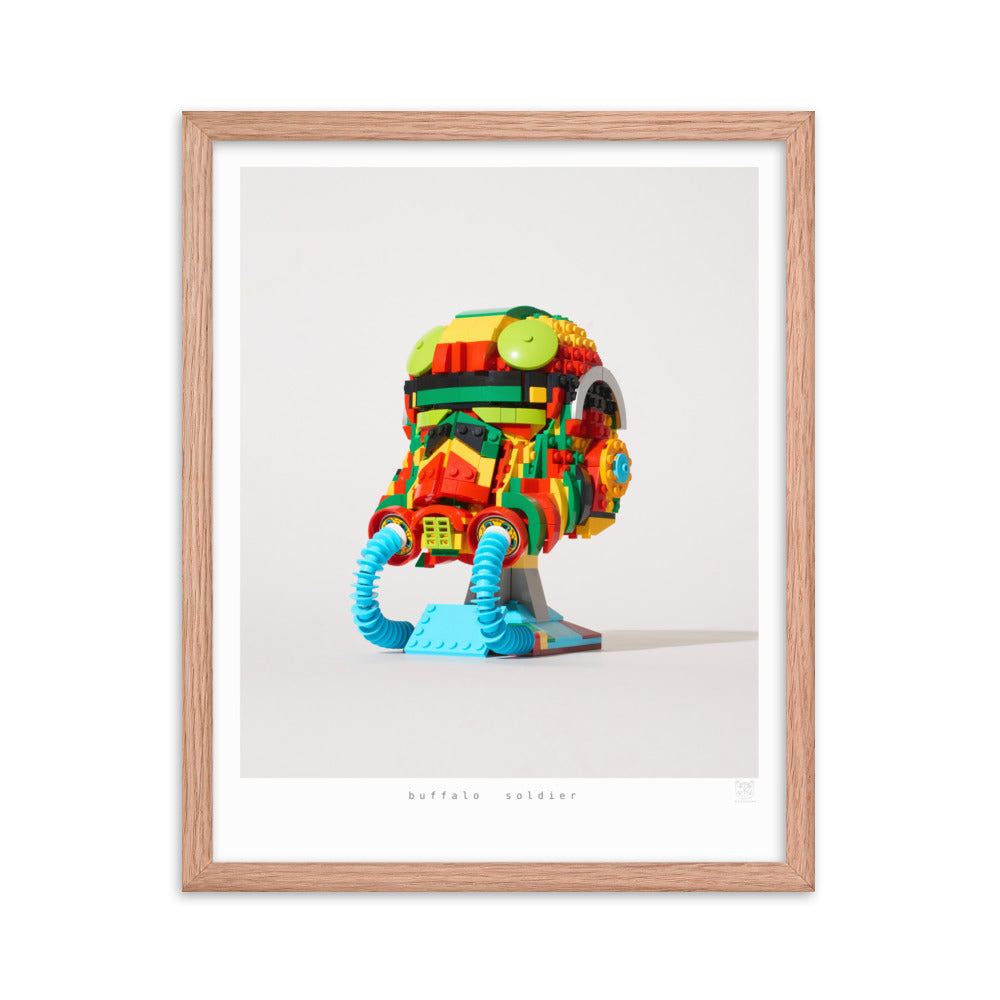 Buffalo Soldier - Framed brickdistorted LEGO® TIE Fighter Print