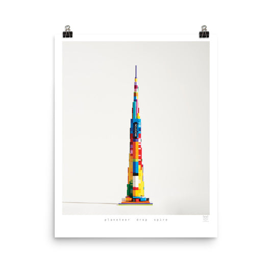 Planeteer Drop Spire - brickdistorted LEGO® Burj Khalifa Print