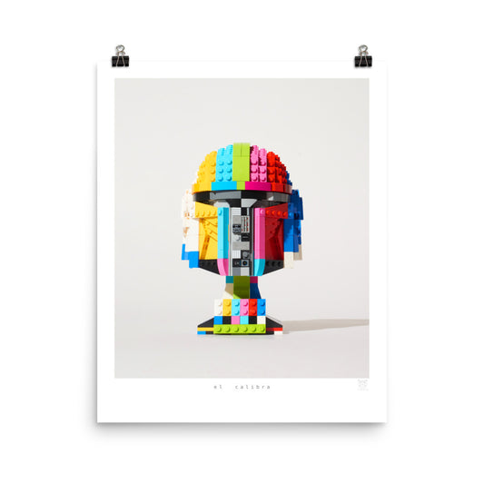 El Calibra - brickdistorted LEGO® Mandalorian Helmet Print