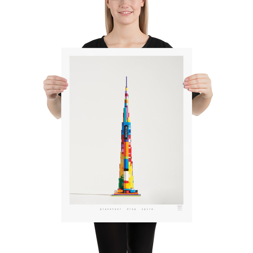 Planeteer Drop Spire - brickdistorted LEGO® Burj Khalifa Print