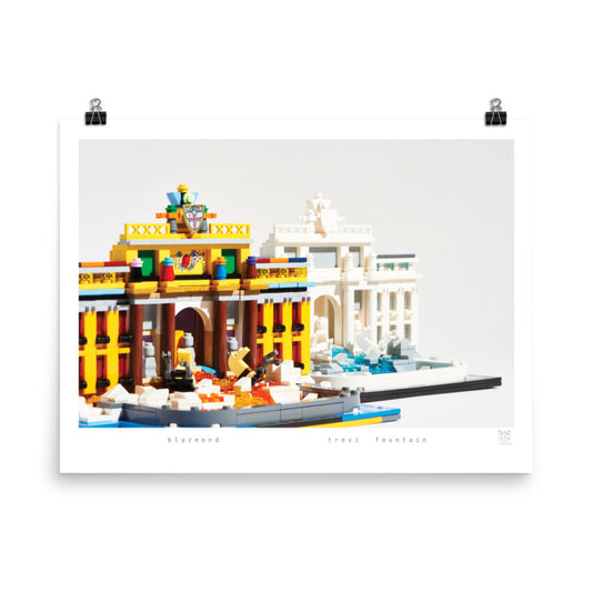 Blazeond - brickdistorted LEGO® Trevi Fountain Print