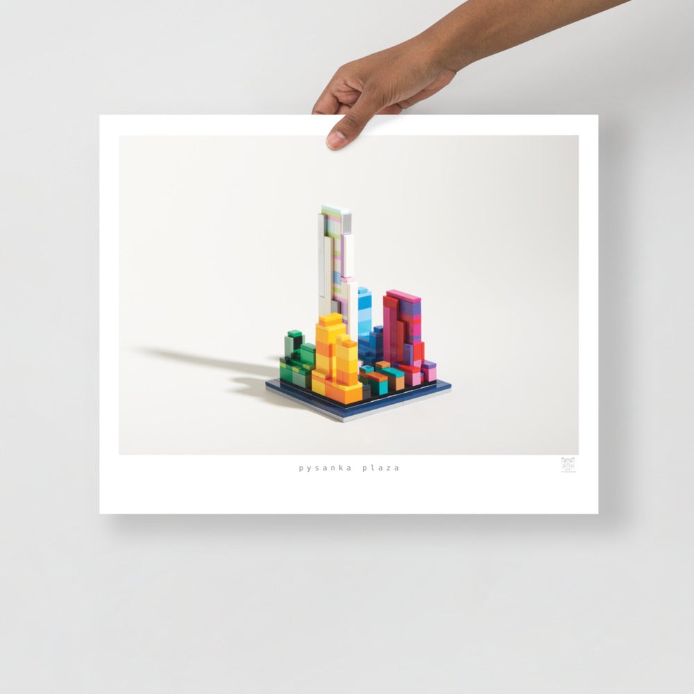 Pysanka Plaza - brickdistorted LEGO® Rockefeller Center Print